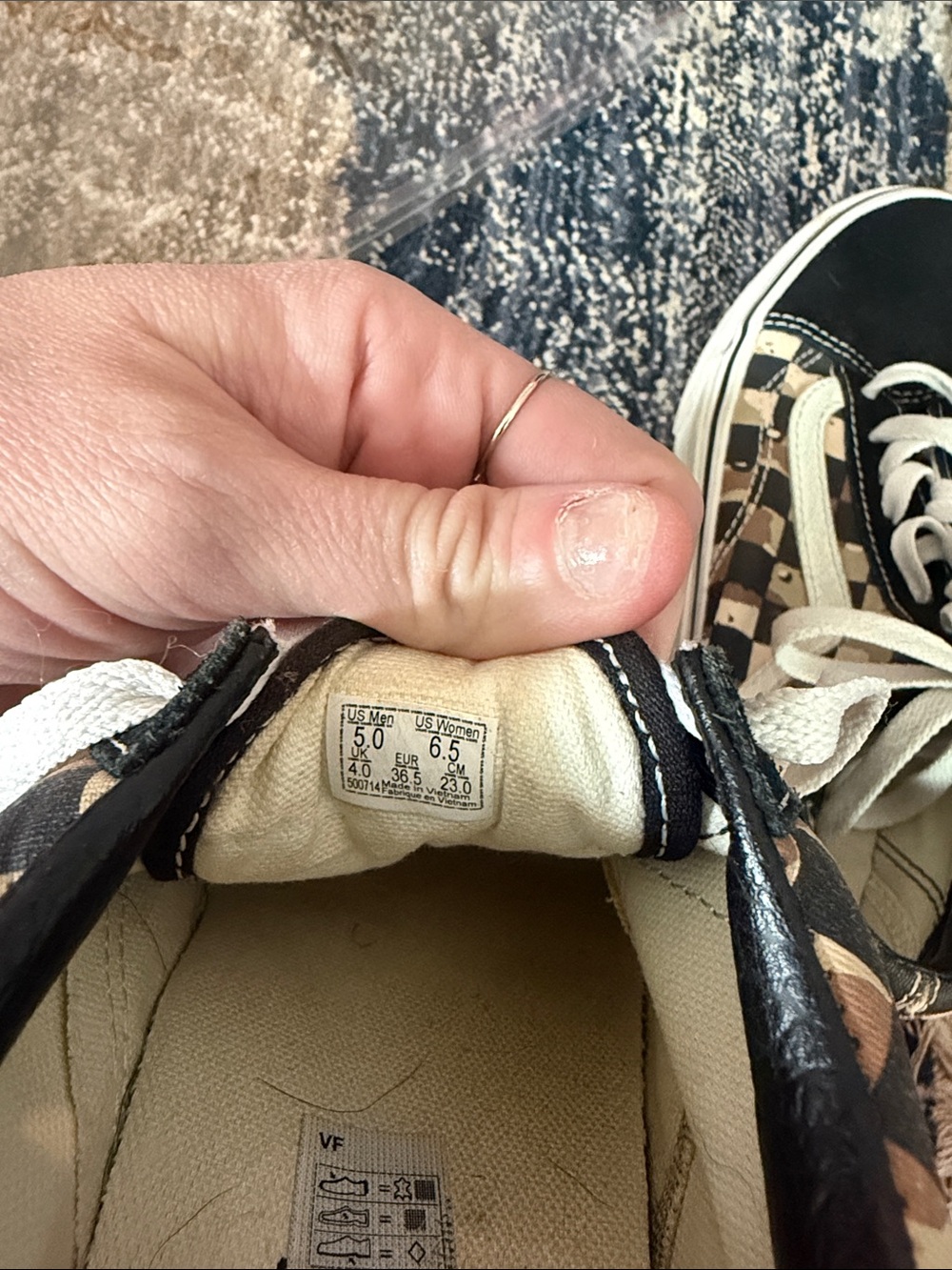 Vans Black & White Checkerboard Old Skool Sneakers - Picture 5 of 5